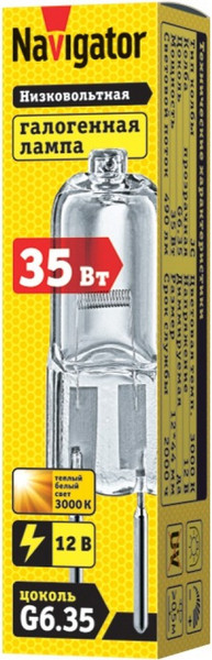 Изображение товара Лампа Navigator 94 211 JC 35W clear G6 12V 2000h