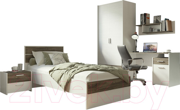 Изображение товара Комплект мебели для спальни Евва Венеция №8 (бодега белый/ясень орландо)