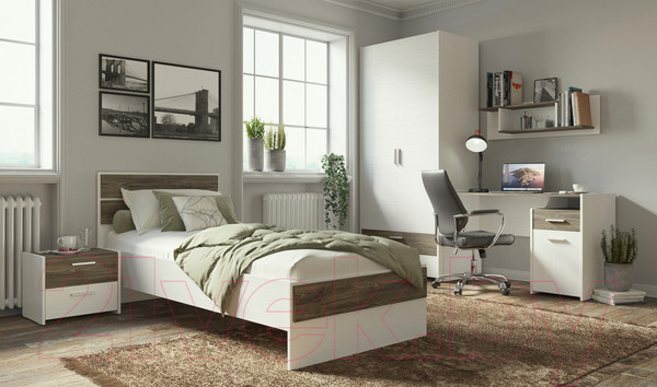 Изображение товара Комплект мебели для спальни Евва Венеция №8 (бодега белый/ясень орландо)