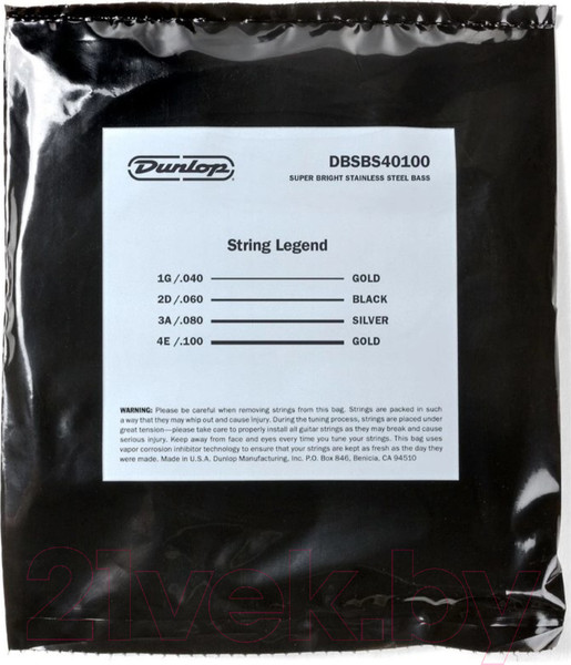 Изображение товара Струны для бас-гитары Dunlop Manufacturing DBSBS40100 40-100