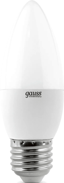 Изображение товара Лампа Gauss Elementary Свеча 6W 450lm 4100K Е27 / 33226