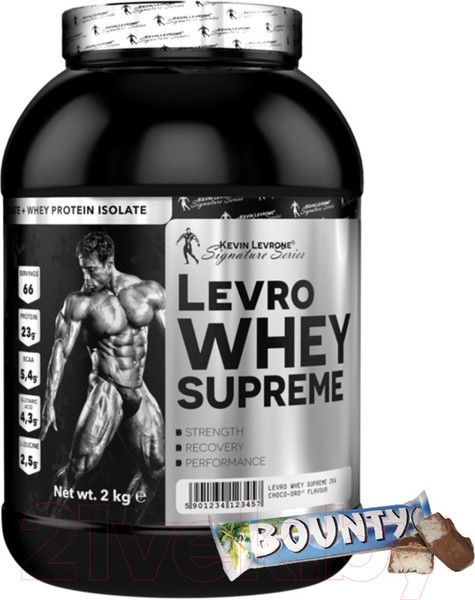 Изображение товара Протеин Kevin Levrone Whey Supreme (2кг, баунти)