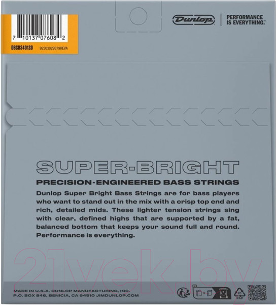 Изображение товара Струны для бас-гитары Dunlop Manufacturing DBSBS40120 40-120