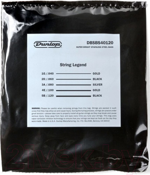 Изображение товара Струны для бас-гитары Dunlop Manufacturing DBSBS40120 40-120