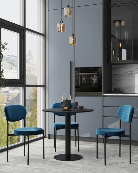 Изображение товара Обеденный стол Stool Group Толедо D80 / YMDT-2101 black top (черный)