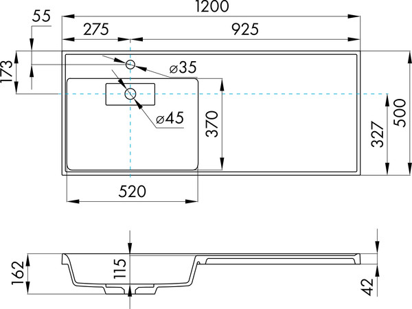 Изображение товара Умывальник Акватон Лондри 120 (1A72843KLH21L)