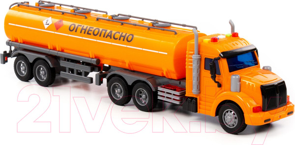 Изображение товара Автомобиль игрушечный Полесье Профи С полуприцепом-цистерной инерционный / 83989