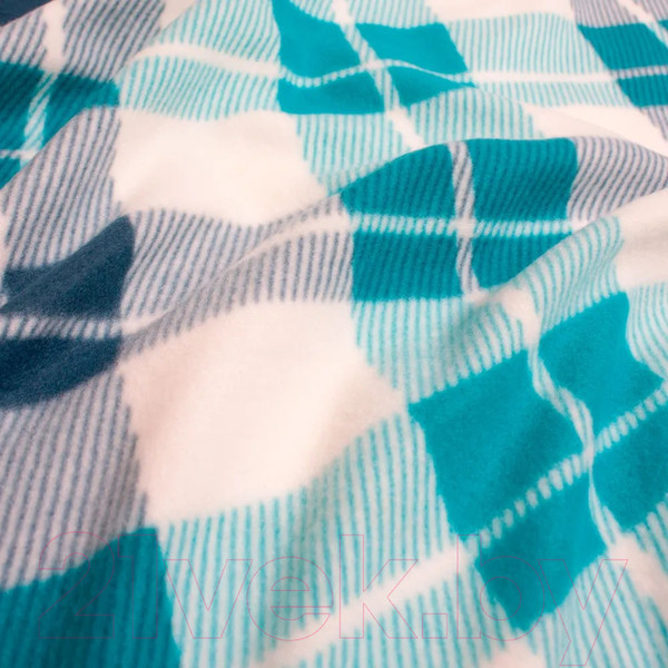 Изображение товара Плед Casa Conforte London 130x170 / 6155160 (изумрудный/синий)