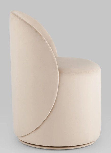 Изображение товара Пуф Stool Group Loreen вращающийся (велюр молочный)