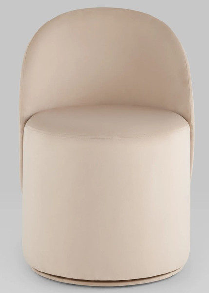 Изображение товара Пуф Stool Group Loreen вращающийся (велюр молочный)