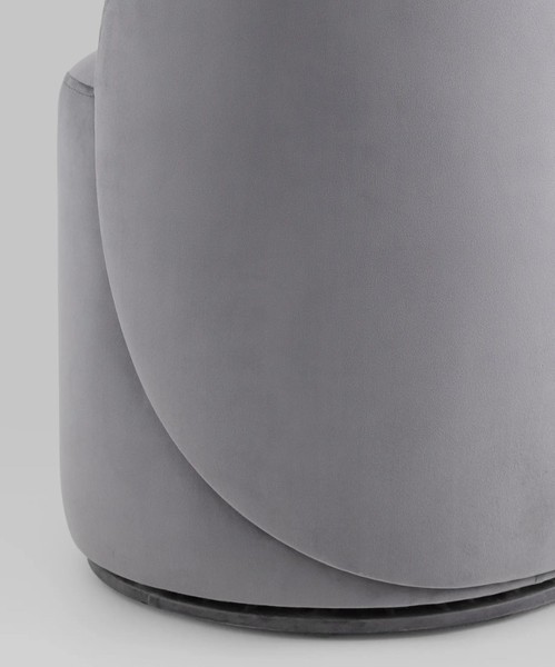 Изображение товара Пуф Stool Group Loreen вращающийся (велюр серый)