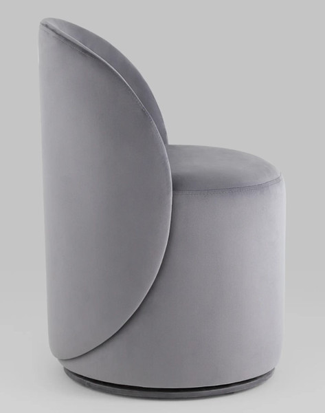 Изображение товара Пуф Stool Group Loreen вращающийся (велюр серый)