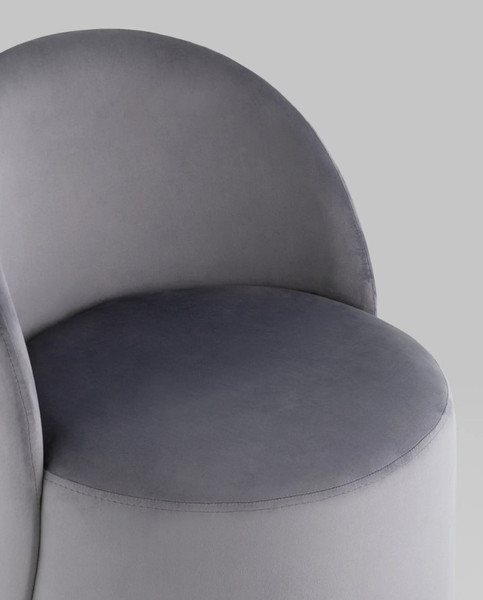 Изображение товара Пуф Stool Group Loreen вращающийся (велюр серый)