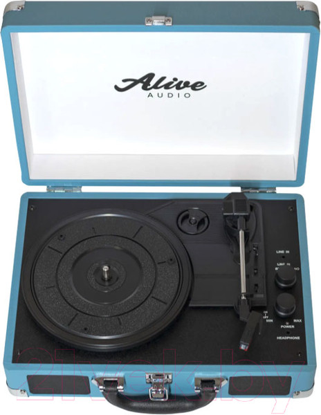 Изображение товара Проигрыватель виниловых пластинок Alive Audio Glam Aqua c Bluetooth / GLM-01-AQ
