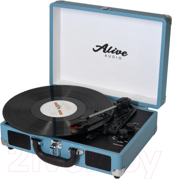 Изображение товара Проигрыватель виниловых пластинок Alive Audio Glam Aqua c Bluetooth / GLM-01-AQ
