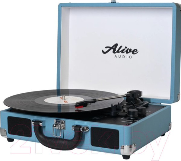 Изображение товара Проигрыватель виниловых пластинок Alive Audio Glam Aqua c Bluetooth / GLM-01-AQ