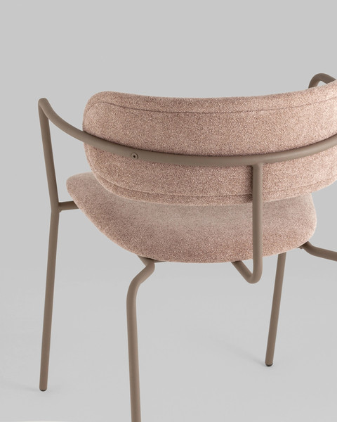 Изображение товара Стул Stool Group Дженни (букле бежевый/каркас бежево-серый матовый)