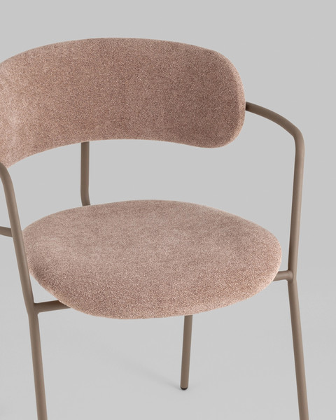 Изображение товара Стул Stool Group Дженни (букле бежевый/каркас бежево-серый матовый)