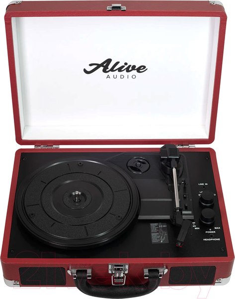 Изображение товара Проигрыватель виниловых пластинок Alive Audio Glam Cherry c Bluetooth / GLM-01-CH