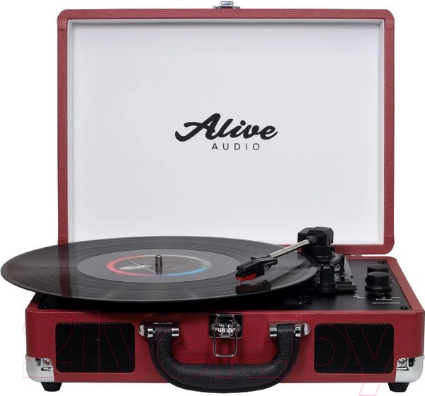 Изображение товара Проигрыватель виниловых пластинок Alive Audio Glam Cherry c Bluetooth / GLM-01-CH