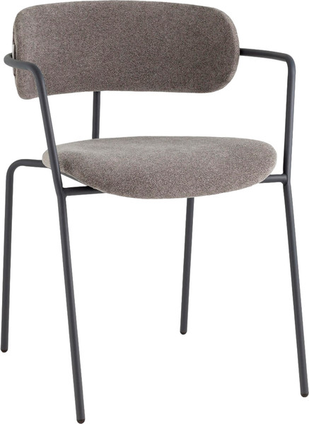 Изображение товара Стул Stool Group Дженни (букле темно-серый/каркас антрацитово-серый муар)