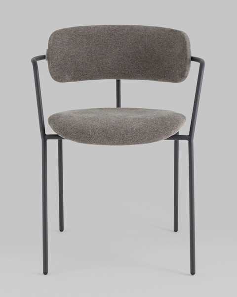 Изображение товара Стул Stool Group Дженни (букле темно-серый/каркас антрацитово-серый муар)