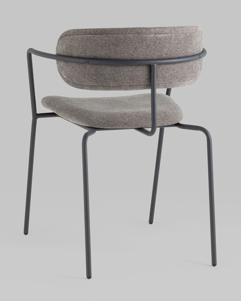 Изображение товара Стул Stool Group Дженни (букле темно-серый/каркас антрацитово-серый муар)