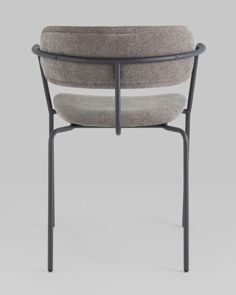 Изображение товара Стул Stool Group Дженни (букле темно-серый/каркас антрацитово-серый муар)