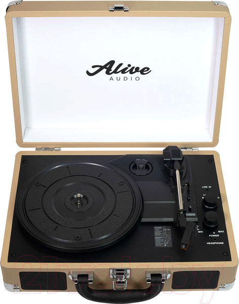 Изображение товара Проигрыватель виниловых пластинок Alive Audio Glam Latte c Bluetooth / GLM-01-LA