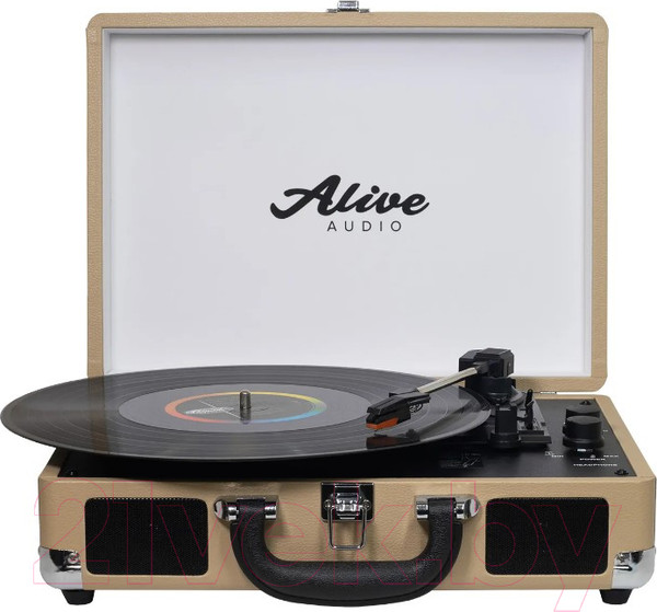Изображение товара Проигрыватель виниловых пластинок Alive Audio Glam Latte c Bluetooth / GLM-01-LA