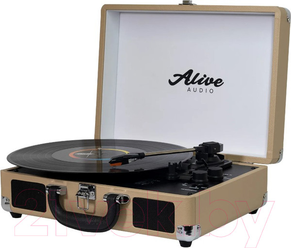 Изображение товара Проигрыватель виниловых пластинок Alive Audio Glam Latte c Bluetooth / GLM-01-LA