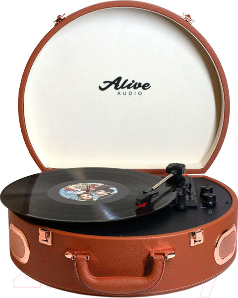 Изображение товара Проигрыватель виниловых пластинок Alive Audio Movie French chocolate c Bluetooth / MVI-05-FC
