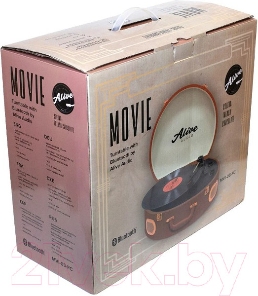 Изображение товара Проигрыватель виниловых пластинок Alive Audio Movie French chocolate c Bluetooth / MVI-05-FC