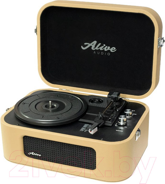Изображение товара Проигрыватель виниловых пластинок Alive Audio Stories Cafe Creme c Bluetooth / STR-06-CC