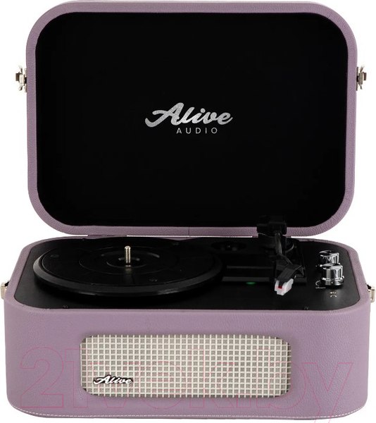 Изображение товара Проигрыватель виниловых пластинок Alive Audio Stories Lilac c Bluetooth / STR-06-LL 
