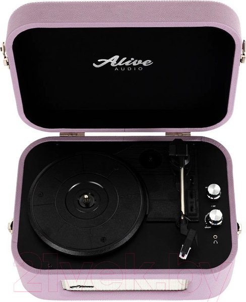 Изображение товара Проигрыватель виниловых пластинок Alive Audio Stories Lilac c Bluetooth / STR-06-LL 