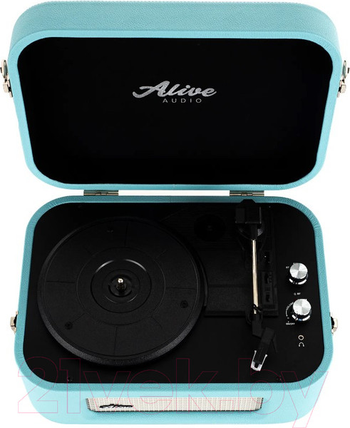 Изображение товара Проигрыватель виниловых пластинок Alive Audio Stories Turquoise c Bluetooth / STR-06-TS