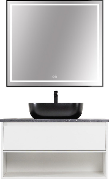 Изображение товара Зеркало BelBagno SPC-KRAFT-900-800-LED-TCH-WARM-NERO