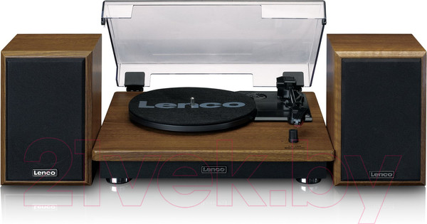 Изображение товара Проигрыватель виниловых пластинок Lenco С Bluetooth и комплект динамиков / LS-100WD (древесина)