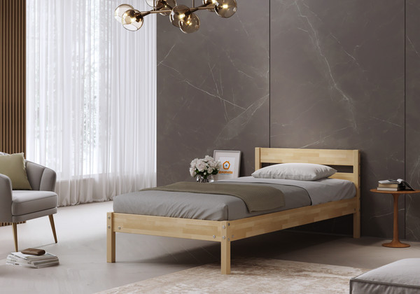 Изображение товара Односпальная кровать Домаклево Мечта 80x190 (береза/натуральный)