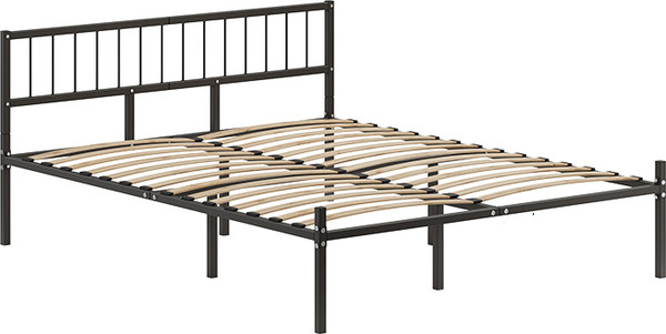 Изображение товара Двуспальная кровать Домаклево Металика В3 160x200 (черный)