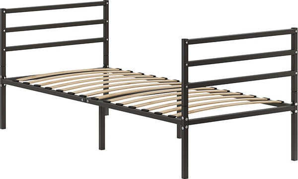 Изображение товара Односпальная кровать Домаклево Металика Г3+Г3 80x200 (черный)