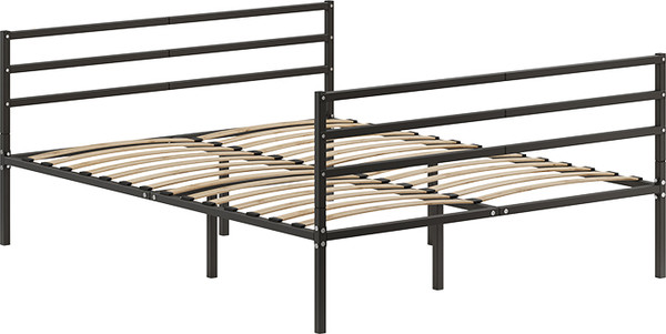 Изображение товара Двуспальная кровать Домаклево Металика Г3+Г3 160x200 (черный)