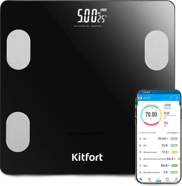 Изображение товара Напольные весы электронные Kitfort КТ-844