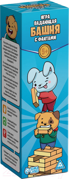 Изображение товара Настольная игра Лас Играс Падающая башня с фантами / 10375456