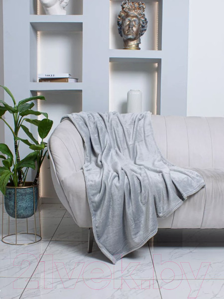 Изображение товара Плед Casa Conforte Royal Flannel 160x220 / 6155317 (светло-серый)