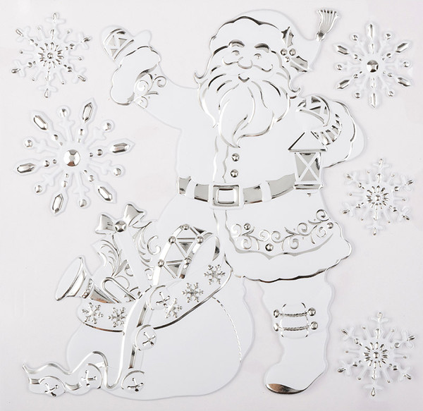 Изображение товара Наклейка на окно Волшебная страна Дед Мороз с мешком подарков / 108661