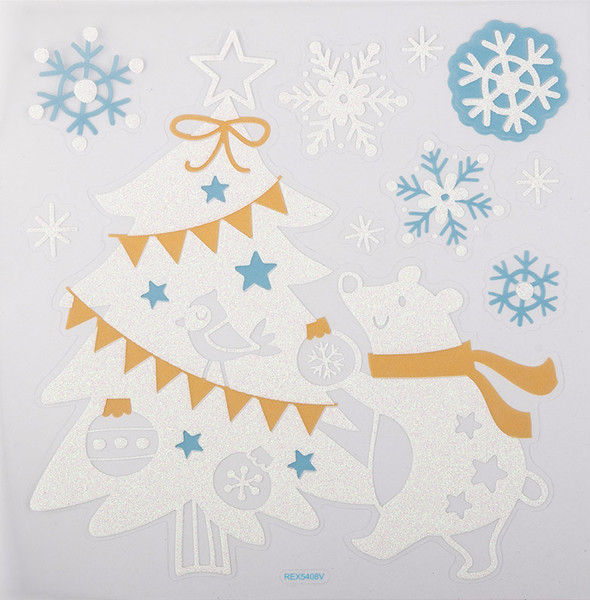 Изображение товара Наклейка на окно Волшебная страна Мишка у елки / 108653