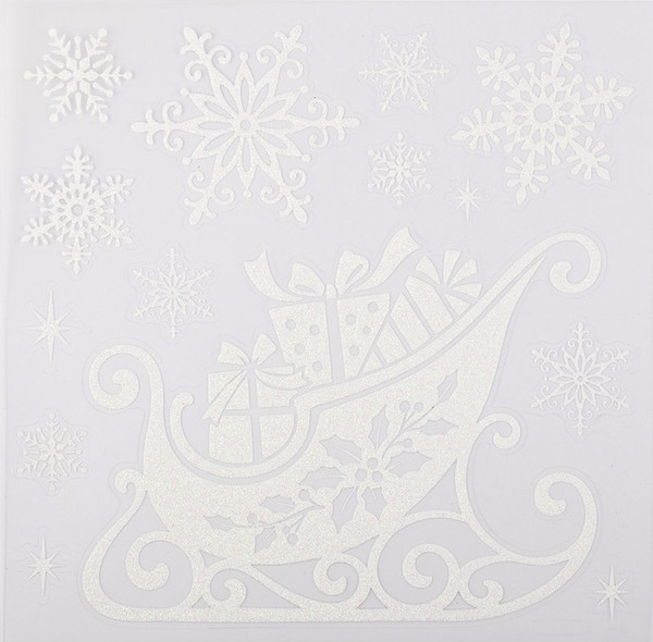 Изображение товара Наклейка на окно новогодняя Волшебная страна Сани с подарками / 108654