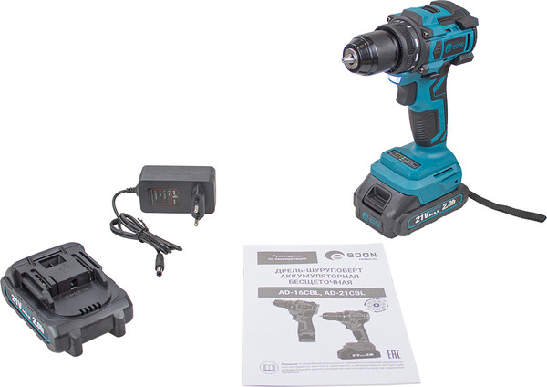 Изображение товара Аккумуляторная дрель-шуруповерт Edon AD-21CBL / 28013